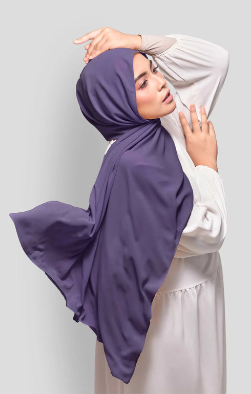 ROYAL SATIN SHAWL | PURPLE